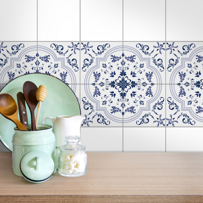 Fliesenaufkleber 4er Set Charlotte