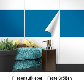 Fliesenaufkleber Größen